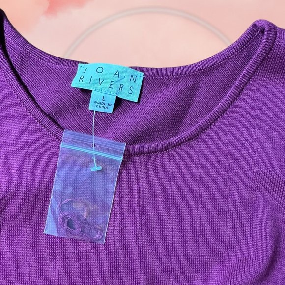 Joan’s Rivers Womens Set Sweater-Vest Large Stretch Burgundy Cotton Fabric - Picture 13 of 14